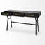 Bureau 51 po noir avec trois tiroirs