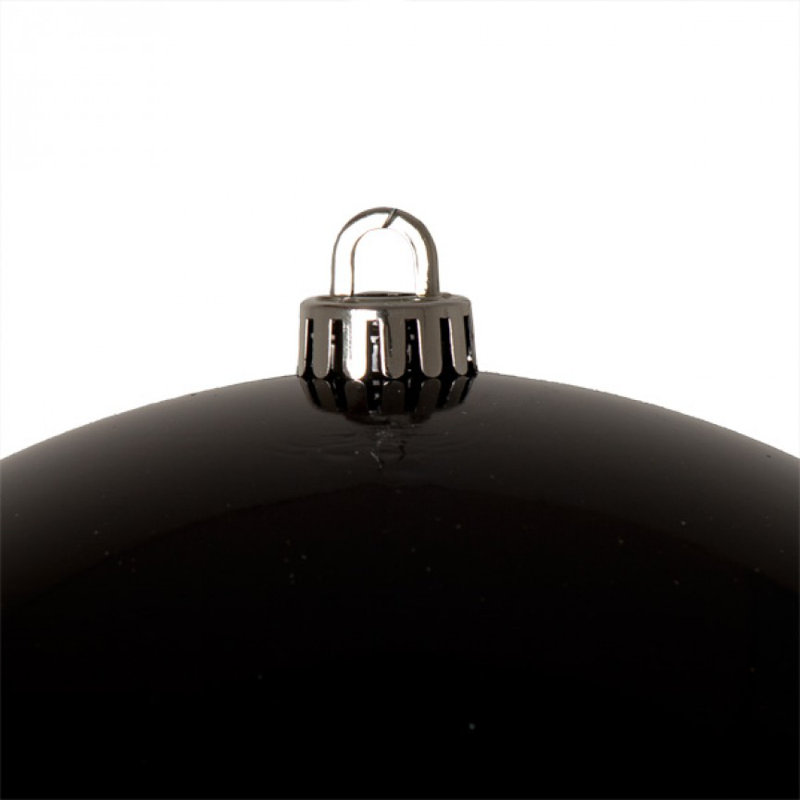 Ball Ornament, 25cm H x 25cm W x 25cm D, Black Shiny