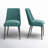 Linen Blend Metal Side Chair Dining Chair-1847891705-1847891706