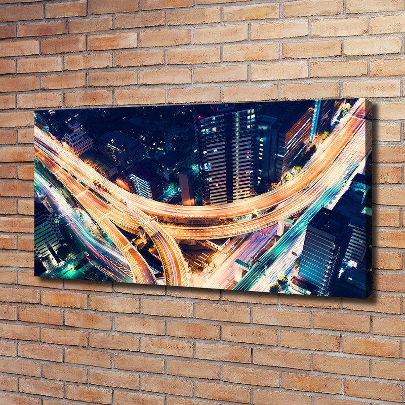 Highway In Tokyo - Wrapped Canvas Print