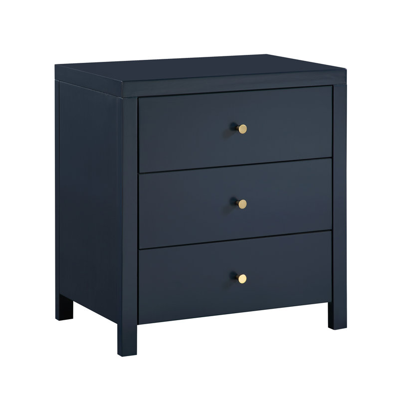3-drawer Nightstand, Dark Blue