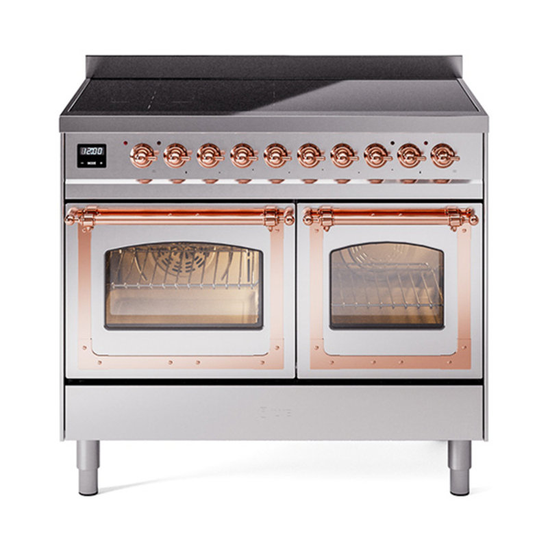 ILVE Nostalgie II Noblesse 40 in Induction Range, Stainless Steel/Copper