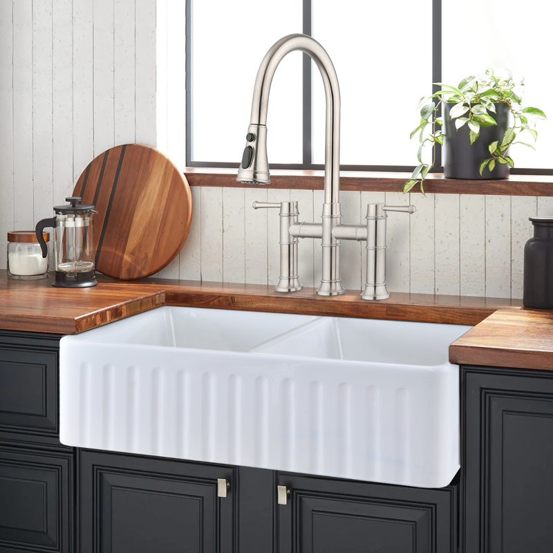 PROOX Pull Out Kitchen Faucet, Brushed Nickel