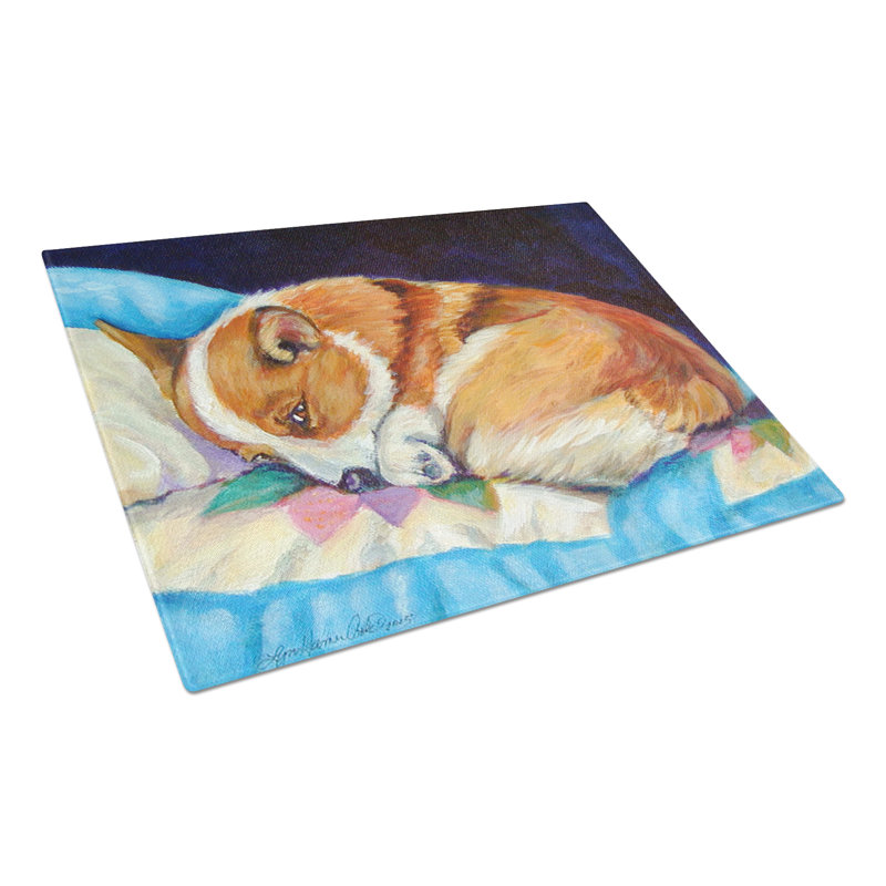 Planche à découper en verre caroline trésors corgi