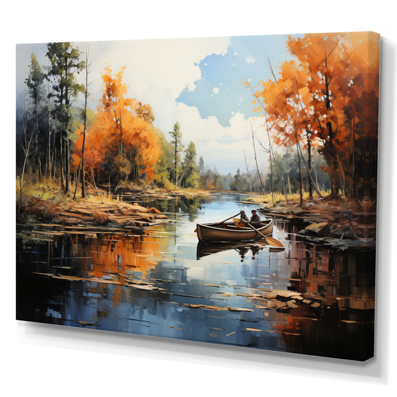 " Canada River Rhapsody II ", Wrapped Canvas, 34" H x 44" W x 1.5" D