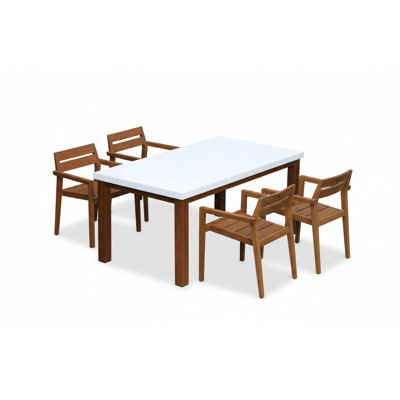 Ensemble de salle à manger rectangulaire 68 po pour 4 personnes Kinsler