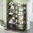 Bookshelf 6 Tier with 4 Hooks and fence, etagere bookcase with Open Shelves-988768873