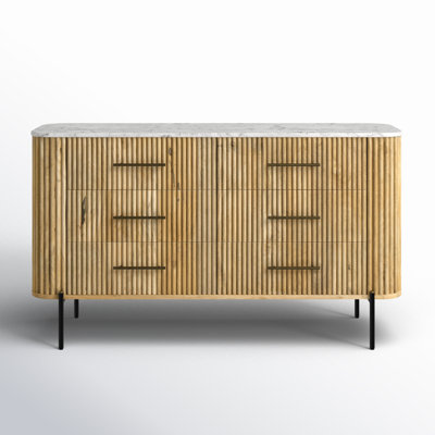 Carmela 60" Marble and Mango Dresser