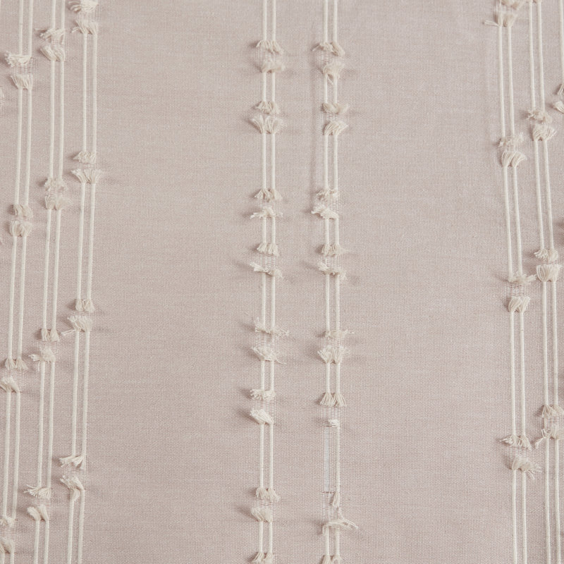 Blush Cotton Jacquard Full Comforter Set with Reversible Design