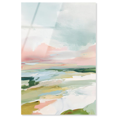 «Misty Shoreline Dream III», reproduction d'art acrylique bord de mer par Art Remedy