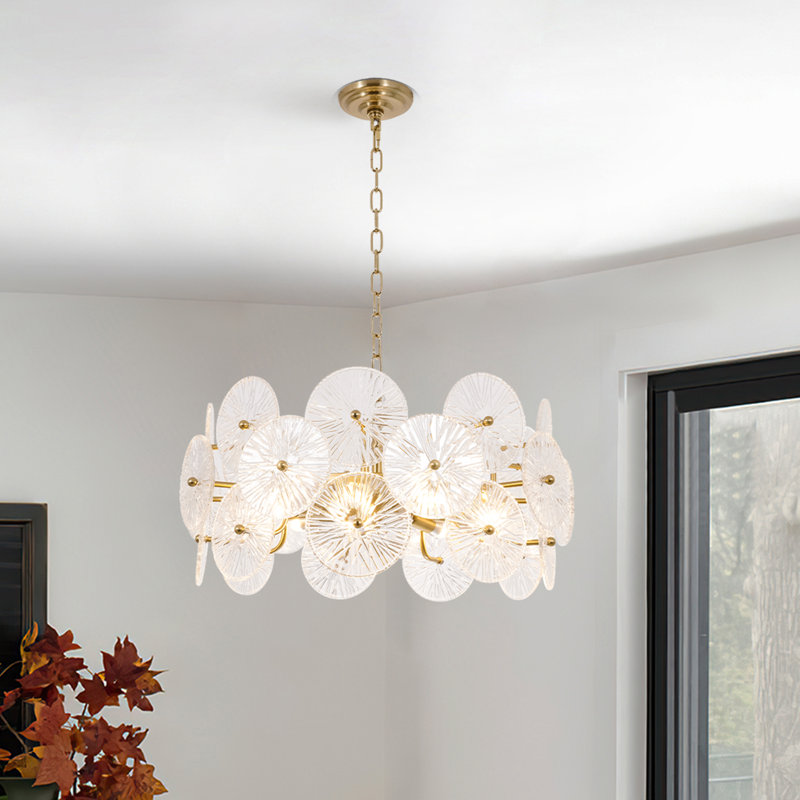  Asdrubal 9-Light Dimmable Wagon Wheel Chandelier