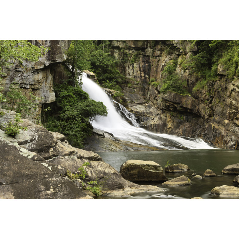 Waterfall in Tallulah Gorge 1 Piece Wrapped Canvas Wall Art, 61cm H x 91cm W x 3.8cm D