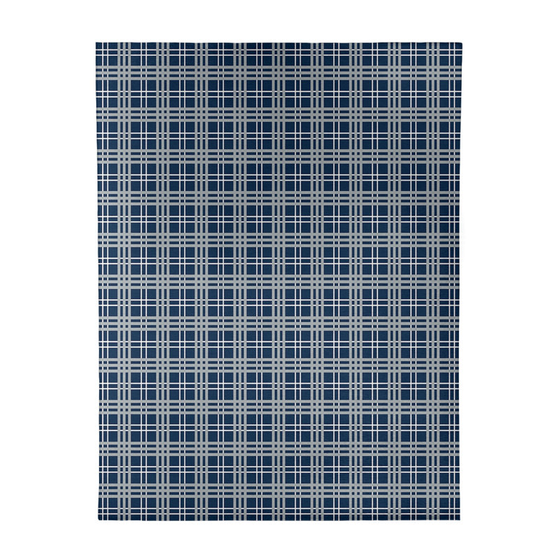 Tapis à carreaux bleu, Rectangle 9 pi x 12 pi