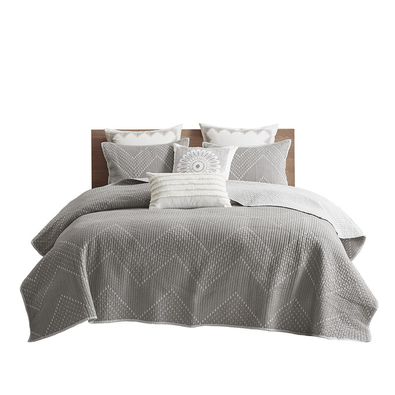 Huber Bedding, Courtepointe très grand / très grand californien, Gris