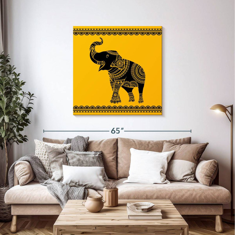 Brampt Ornate Elephant, 39" H x 39" W