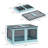 Stackable Storage Bins with Lids, Wheels, and Collapsible, Blue