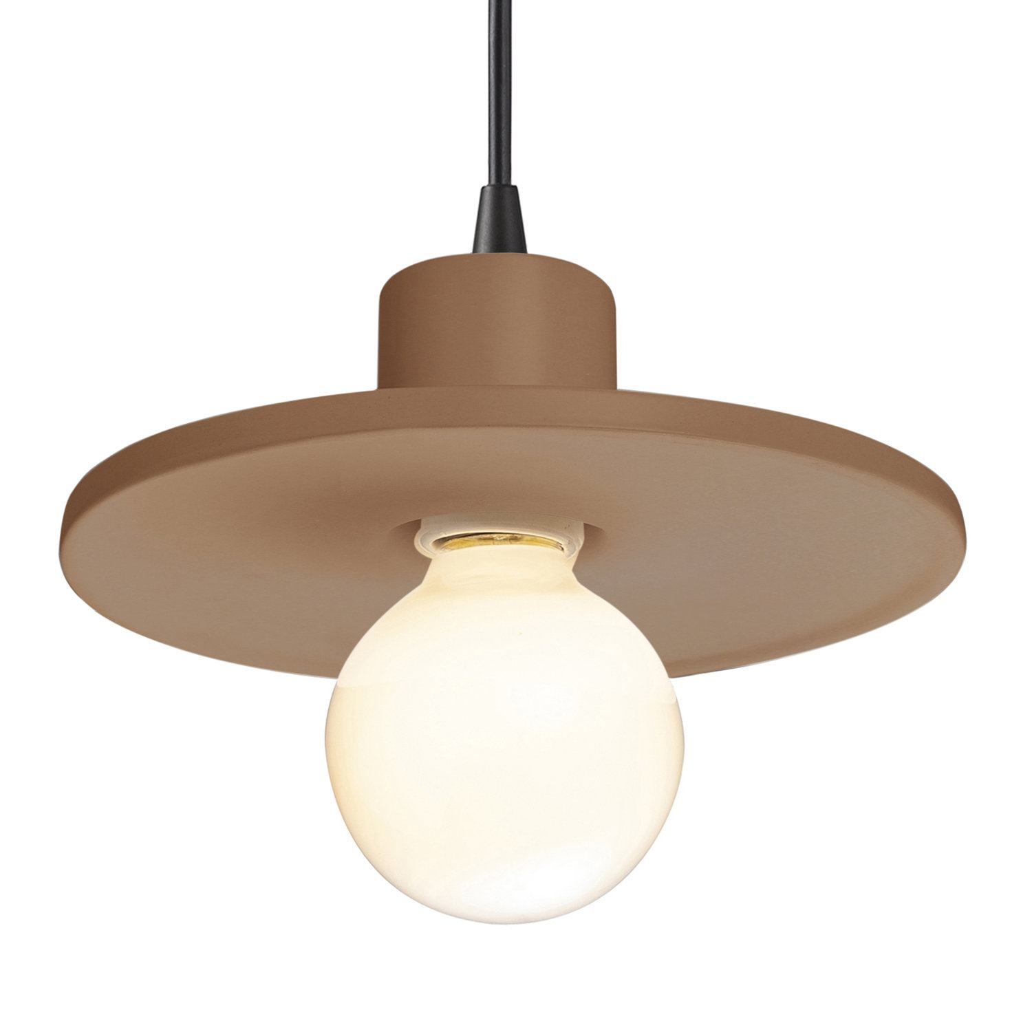 Marlena Dimmable Single Light Pendant, Matte Black, Adobe