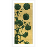 Gilded Floral Panel 4' Framed Graphic Art Print