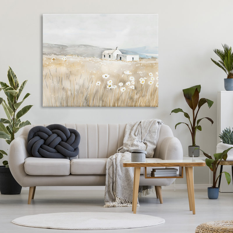 Rustic Landscape Daisy Meadow Canvas, design by Creative Studio, 36 x 48