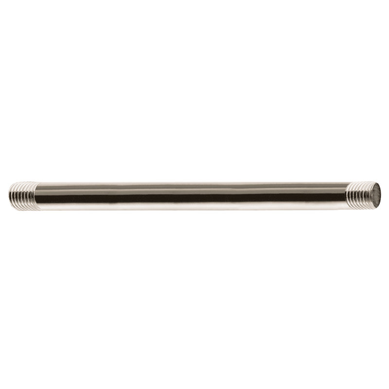 Bras de douche droit 12 po, Nickel poli