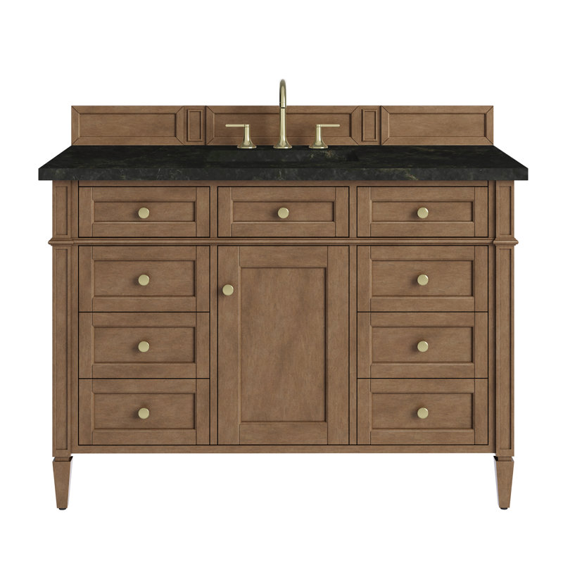 Brittany 48'' W Single Vanity, Pecan, Phantome Eclos, 8" Widespread