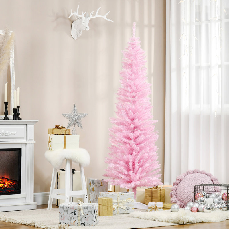 Arbre de Noël artificiel, arbre de Noël mince avec 294 pointes de branches réalistes et support en plastique, 5.11'