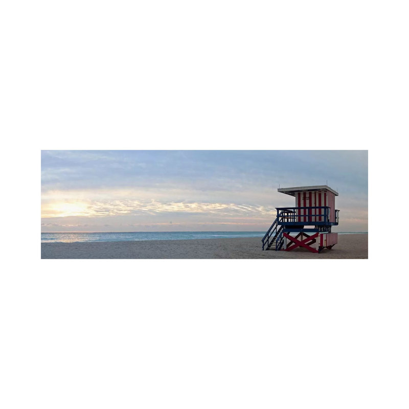 Lifeguard On The Beach, Miami, Miami-Dade County, Florida, USA by Panoramic Images - Wrapped Canvas Panoramic Print