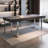 70.87"Gray Rectangular Sintered Stone Writing Desk,3-drawer-346209271
