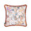 HOLLYHOCKS Cotton Linen Medium Fringed Cushion - Prairie