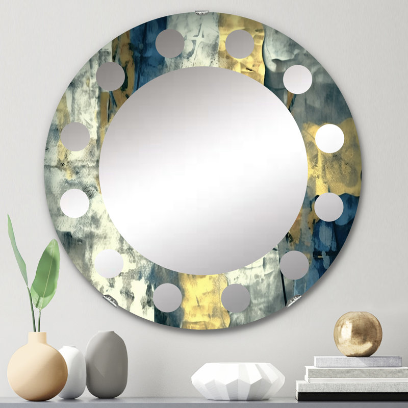 Manaus - Miroir mural moderne rond, 24 po x 24 po