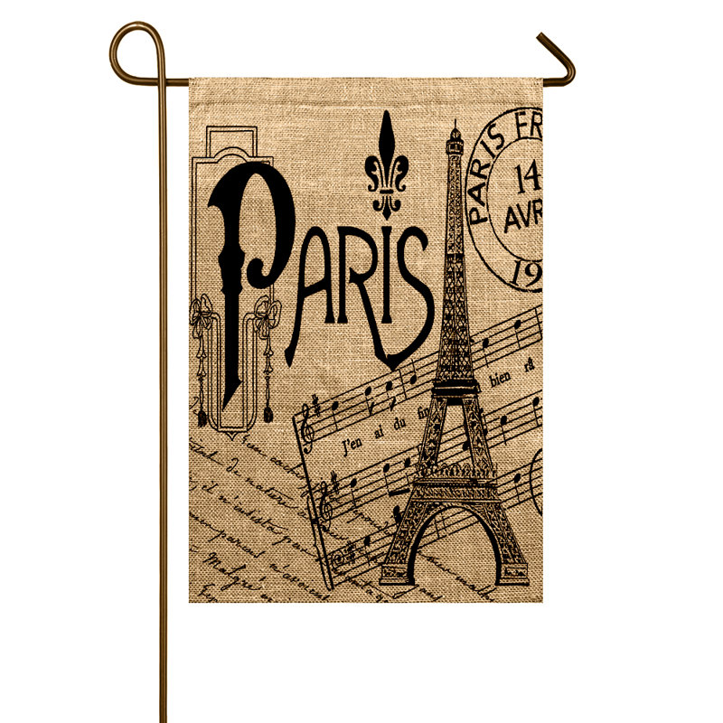 Drapeau de jardin Géralynn Paris Tour Eiffel