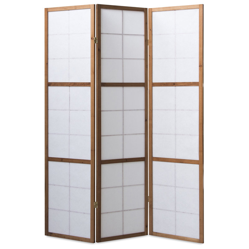 Bastian Room Divider, 3 Panels, Brown