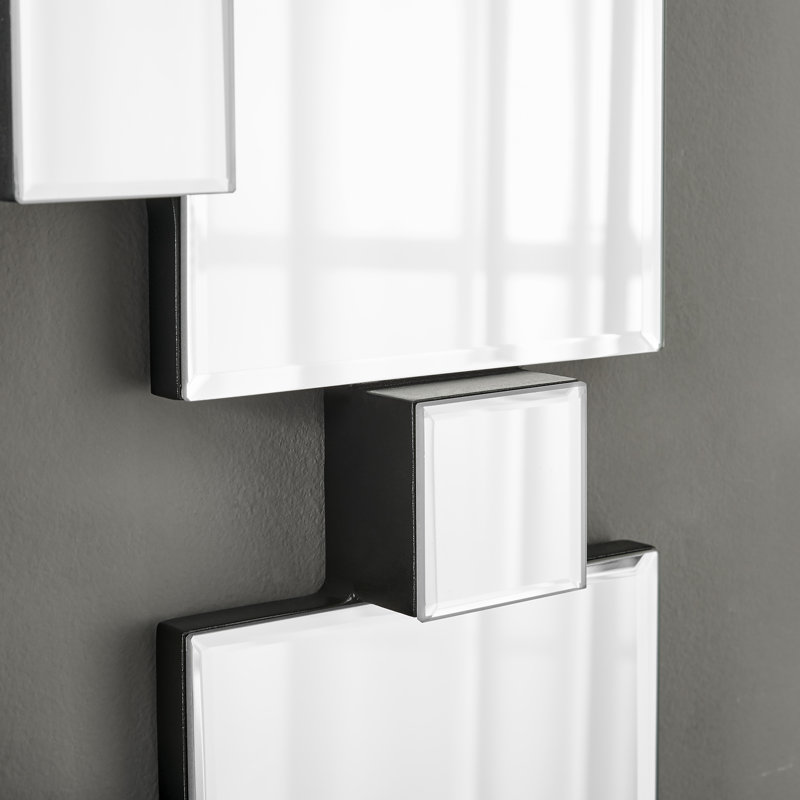 LeChee Statement Square Grid Wall Mirror, 76cm H x 76cm W