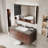 Retro and light luxury style bathroom cabinet