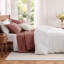 Couverture courte matelassée pour lit simple / simple TG - courtepointe respirante en tissage de panier pour chambre de dortoir et maison - literie estivale pour lit et canapé climatisée - cadeau rose-doux gris pour les femmes et les étudiants, toutes saisons-128731583-128731597