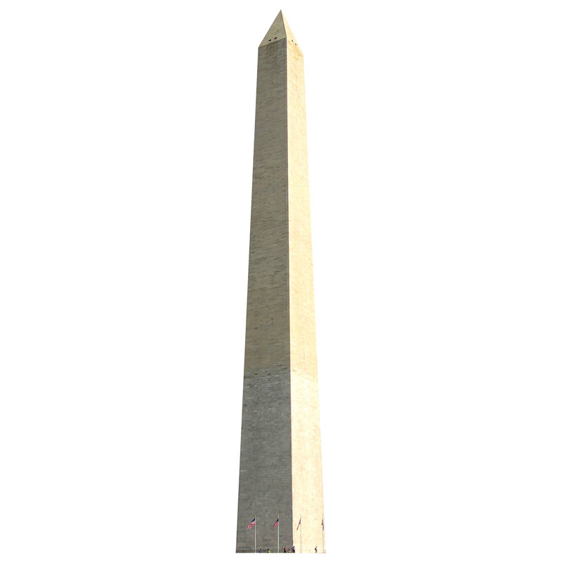 88'' Tall Beige Cardboard Washington Monument Standup