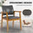Modern Pu Leather Upholstered Wood Arm Chair With Solid Wood Armrest And Legs, Set Of 4-683683417