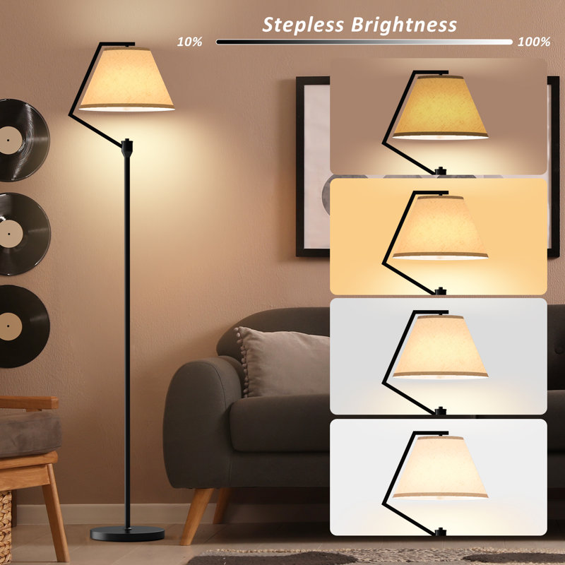 Arched Floor Lamp With Remote Control And Bulb Included