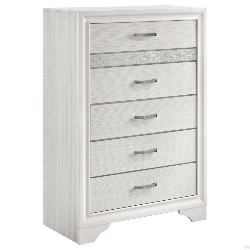 Commode de chambre à 6 tiroirs Annie, Blanc