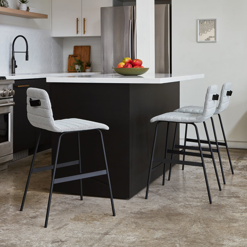 Lecture Upholstered Counter Stool, Pixel Truffle