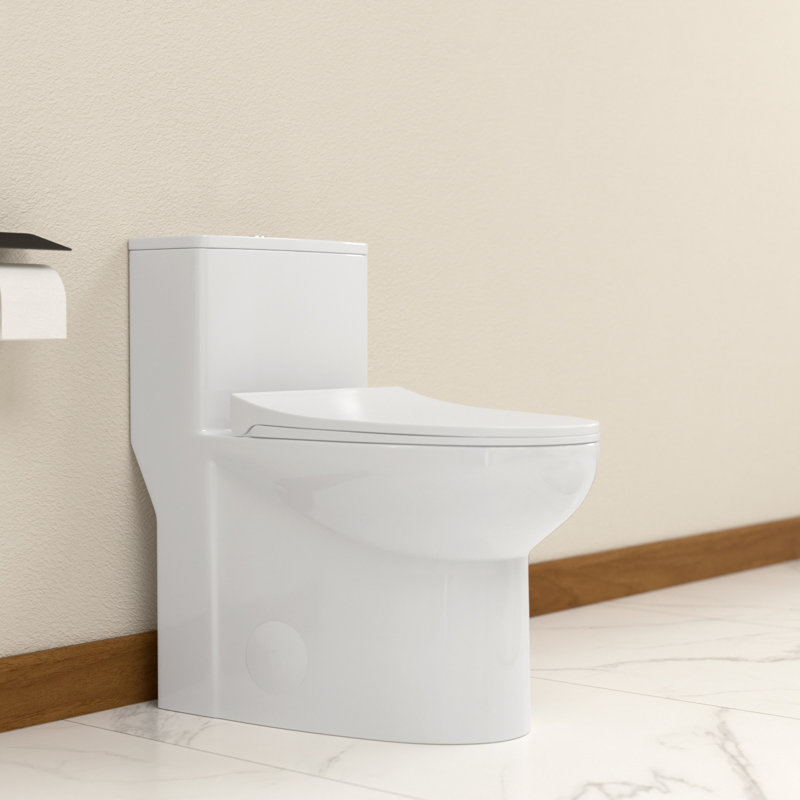 Standard 1.1/1.6 Dual-Flush GPF Ceramic Elongated Floor Mounted One-Piece Toilet (Seat Included)