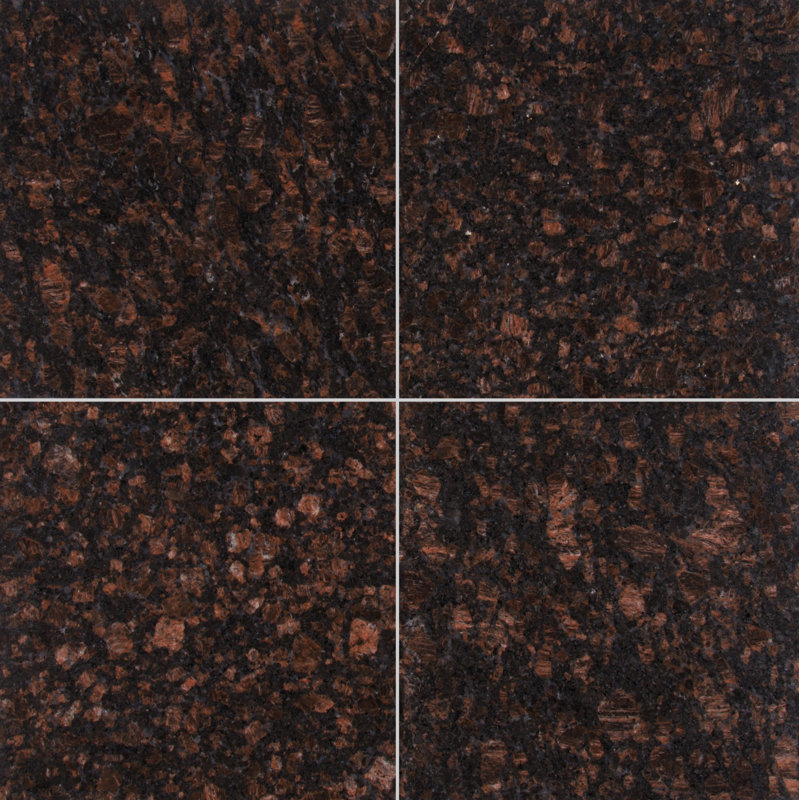 Carrelage de sol en pierre naturelle polie 12 po x 12 po, Poudre de cacao
