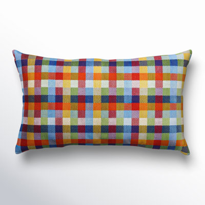 Cullan Plaid Sunbrella® Indoor/Outdoor Lumbar Throw Pillow