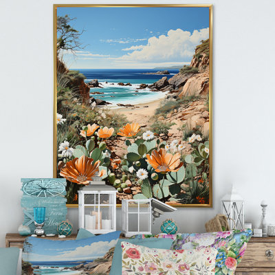 Cactus moderne, charme côtier sur toile