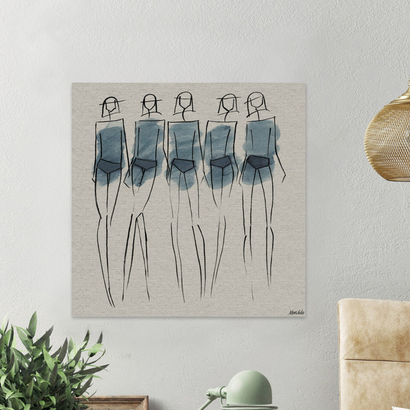 Shaded Blue II - Painting on Canvas, 81cm H x 81cm W , Wrapped Canvas