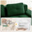 Evergreen 150.4" W x 69.7" D x 27.1" H Corduroy 4-Seater Deep Seat Modular Sectional Sofa with 2 Movable Ottomans