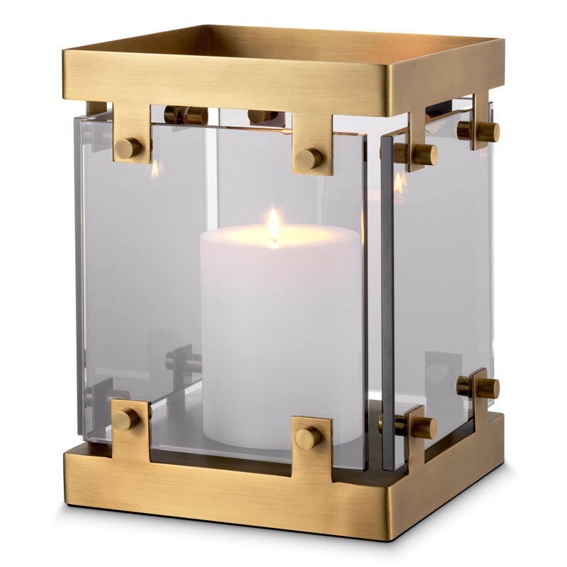 Heston Hurricane Candle Holder, 10.63" H x 9.25" W x 9.25" D