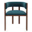 Chaise de salle à manger unique en bois à dossier courbé avec coussin de protection convenant à la cuisine ou à la salle à manger (ensemble de 2)-757870657