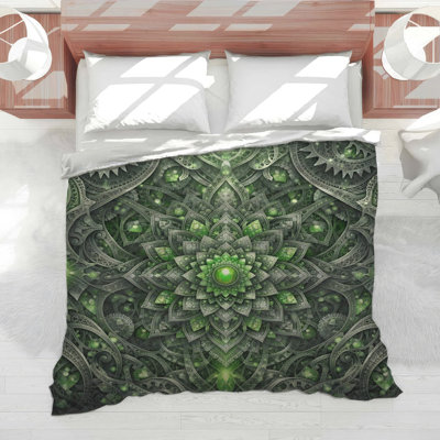 Édredon vert complexe Mandala