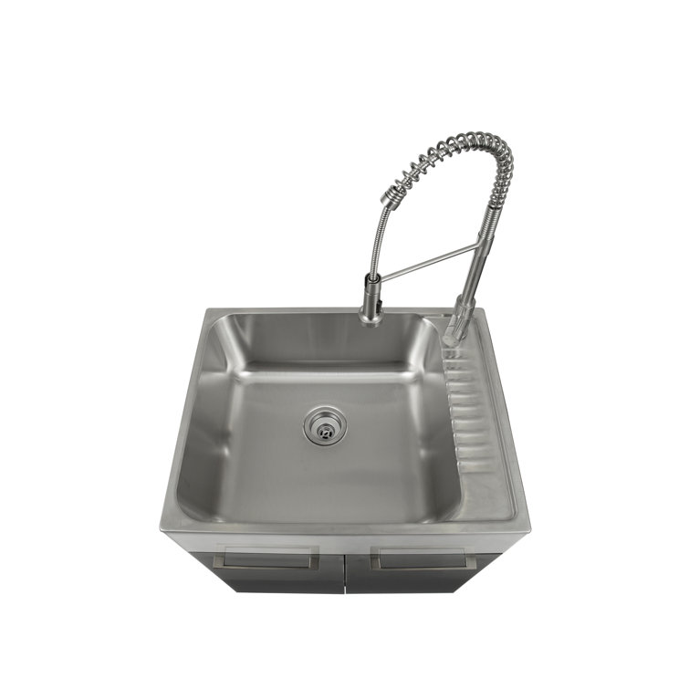 All-In-One 28 L x 22 W Free Standing Laundry Sink with Faucet